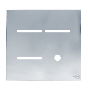 Placa p/ 3 Interrupores + Furo 4x4 - Novara Glass Espelhada